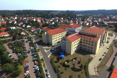 Eine Luftbildaufnahme am Standort Grimma